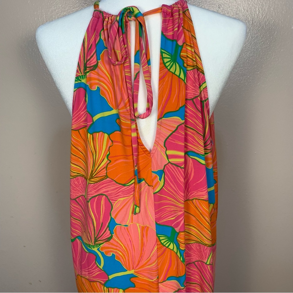 Trina Turk Milan Ginko Maxi Halter Tropical Floral Dress - Picture 8 of 12